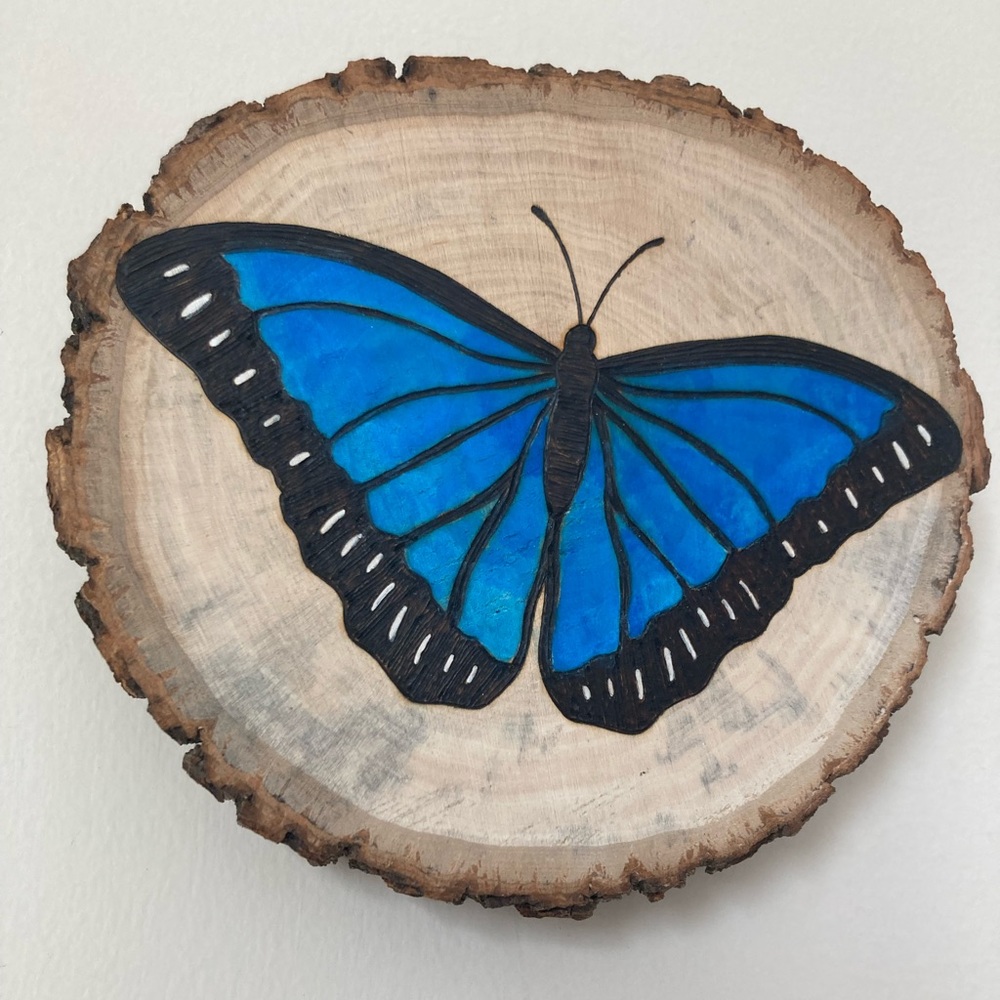 Butterfly - Nature - Pyrography - Home Decor - Picture 2 of 2